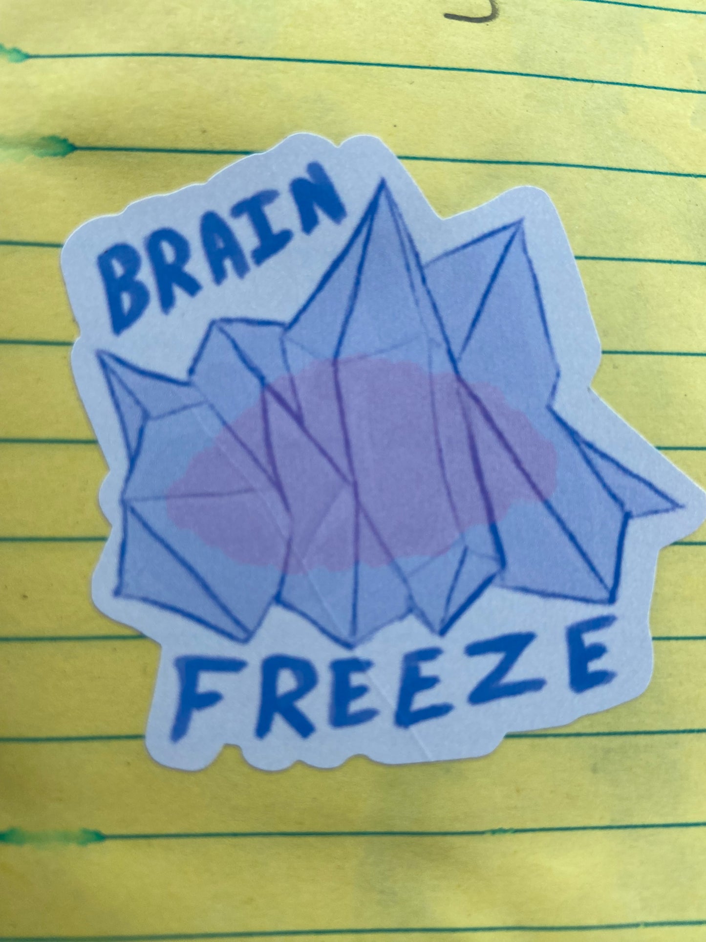 Brain Freeze Sticker